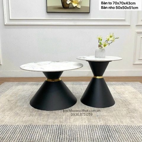 BÀN TRÀ SOFA ĐÔI MẶT ĐÁ - BT153