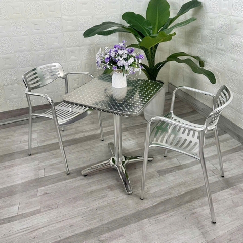 Bàn Cafe Khung Nhôm Ngoài Trời - BV28