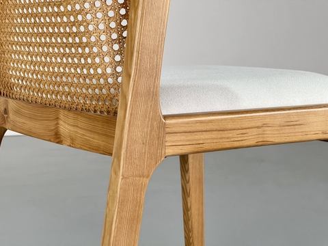 Ghế Gỗ Asley Lưng Tựa Mây GDM3