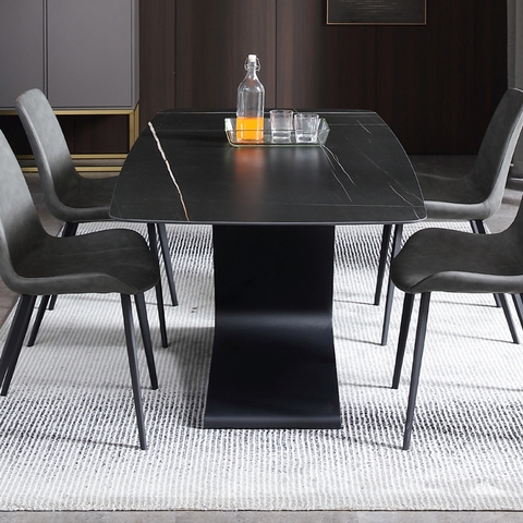 BÀN ĂN MẶT ĐÁ CHÂN SẮT CHỮ Z