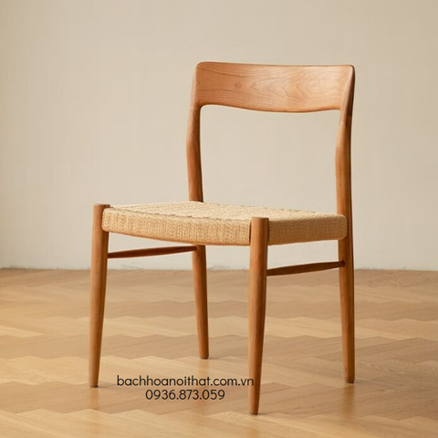 GHẾ CAFE GỖ ASH ĐAN DÂY - GAG88