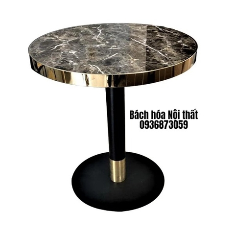 BÀN CAFE MẶT MICA VIỀN INOX - BCF59