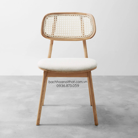 GHẾ GỖ SECCO TỰA ĐAN MÂY - GAG47