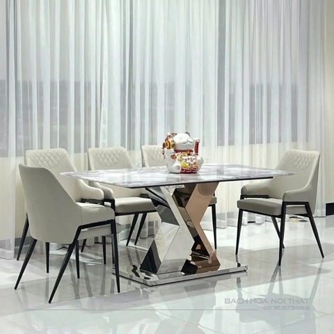Chân Bàn Ăn INOX Nhập Khẩu – K220