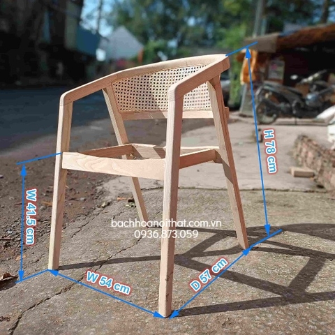 GHẾ ĂN GỖ CÓ TAY MONILA - GAG66