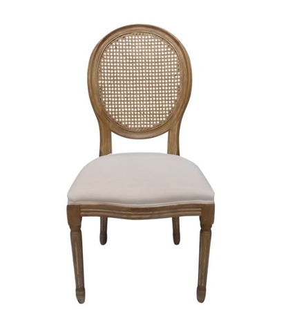 GHẾ GỖ LOUIS KHÔNG TAY TỰA MÂY - GAG13