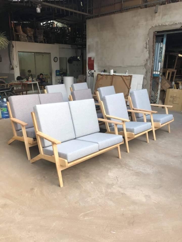 GHẾ SOFA PLANK ĐÔI GỖ ASH - SFG07