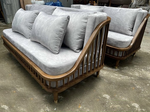 GHẾ SOFA KBH ĐÔI KHUNG GỖ ASH - SFG12
