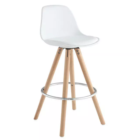 GHẾ BAR CHÂN CHỤM GỖ MẶT NỆM - BAR7