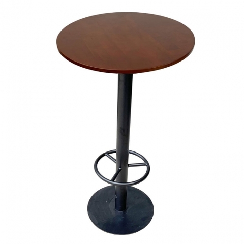 BÀN BAR ĐẾ TRÒN MẶT GỖ CHÂN SẮT - BCF02