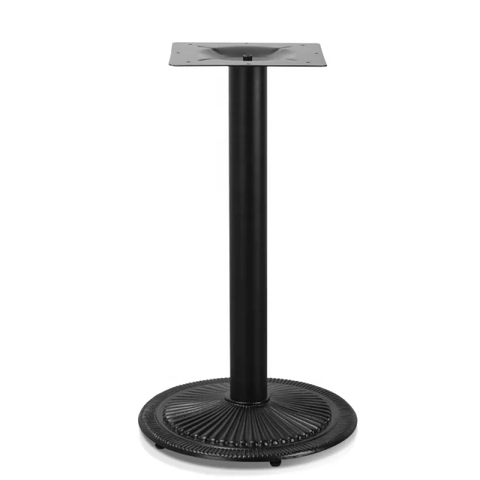 BÀN CAFE CHÂN GANG TRỤ TRÒN MẶT GỖ - BCF07