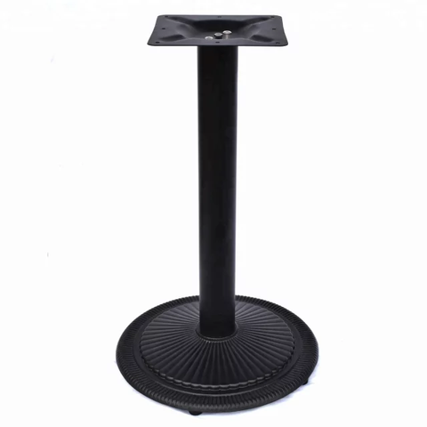 BÀN CAFE CHÂN GANG TRỤ TRÒN MẶT GỖ - BCF07