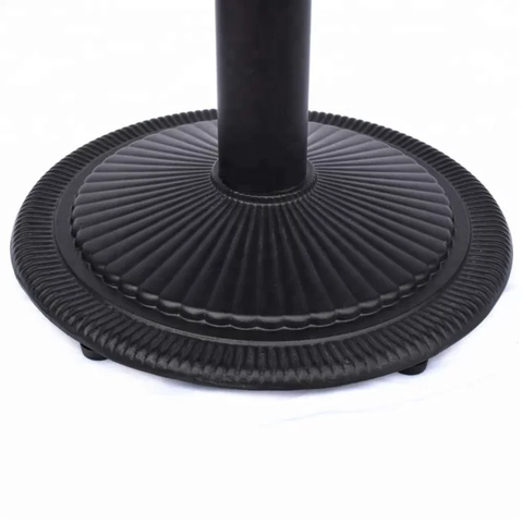 BÀN CAFE CHÂN GANG TRỤ TRÒN MẶT GỖ - BCF07