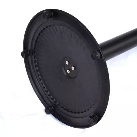 BÀN CAFE CHÂN GANG TRỤ TRÒN MẶT GỖ - BCF07