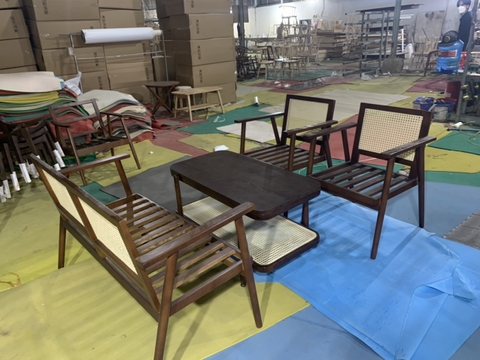 GHẾ SOFA MÂY TỰA LƯNG GỖ ASH - SFG27