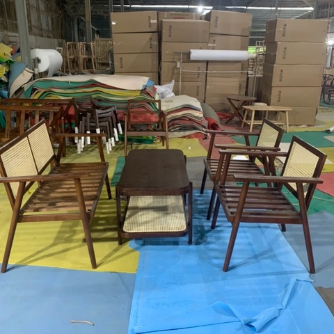 GHẾ SOFA MÂY TỰA LƯNG GỖ ASH - SFG27