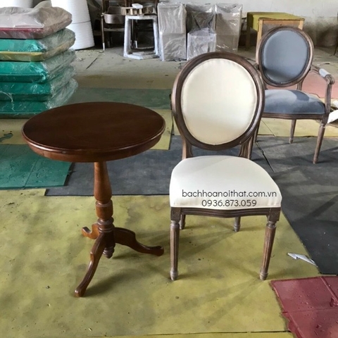 GHẾ GỖ CỔ ĐIỂN LOUIS KHÔNG TAY - GAG18