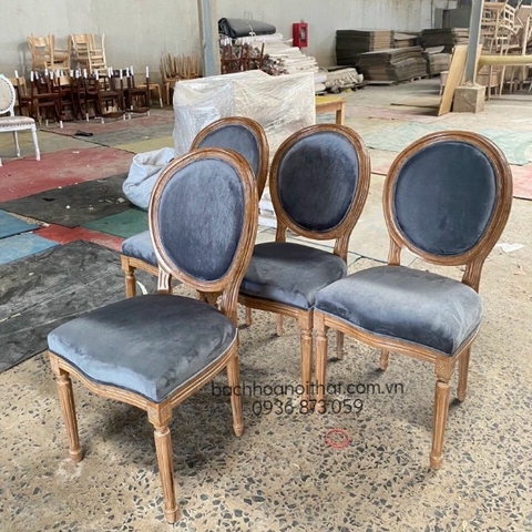 GHẾ GỖ CỔ ĐIỂN LOUIS KHÔNG TAY - GAG18