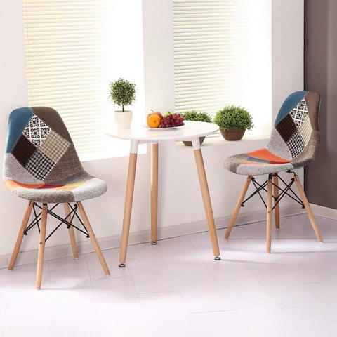 BỘ BÀN GHẾ CAFE 2 GHẾ THỔ CẨM - CF16