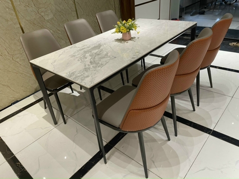 BÀN ĂN MẶT ĐÁ CERAMIC NHẬP KHẨU