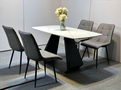 CHÂN BÀN ĂN SẮT SƠN TĨNH ĐIỆN CHỮ U