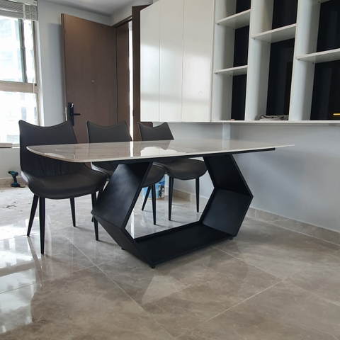 CHÂN BÀN ĂN SẮT SƠN TĨNH ĐIỆN CHỮ U