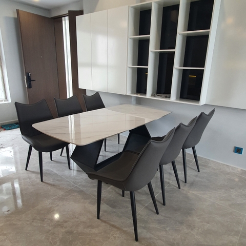 CHÂN BÀN ĂN SẮT SƠN TĨNH ĐIỆN CHỮ U