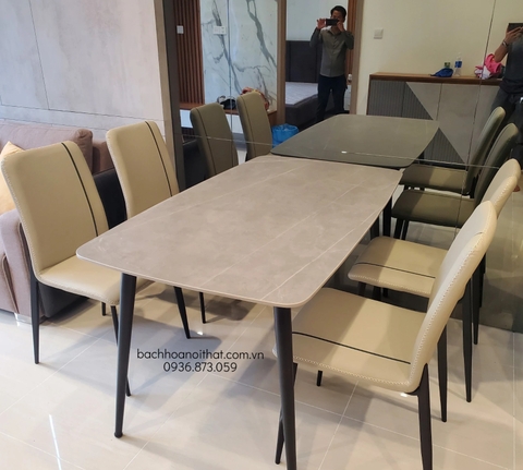 BỘ BÀN ĂN MẶT ĐÁ 4 GHẾ ZENA - BBA44
