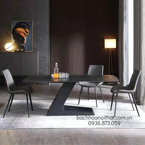 BÀN ĂN MẶT ĐÁ CHÂN SẮT CHỮ Z