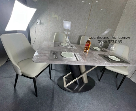 BÀN ĂN MẶT ĐÁ CERAMIC CAO CẤP HIỆN ĐẠI