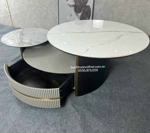 BÀN TRÀ MẶT ĐÁ TRÒN - BT129