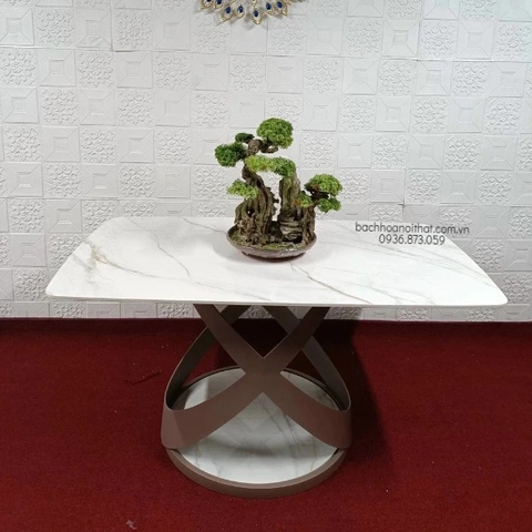 BÀN ĂN MẶT ĐÁ CERAMIC NHẬP KHẨU - BAMD02