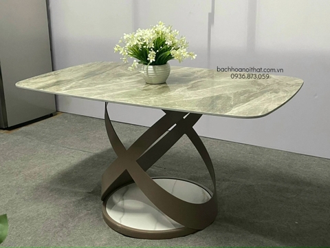 BÀN ĂN MẶT ĐÁ CERAMIC NHẬP KHẨU - BAMD02