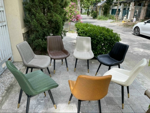 GHẾ ĂN LOFT NHẬP KHẨU BỌC DA - GNK3