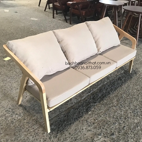 GHẾ SOFA KATAKANA BA GỖ TỰ NHIÊN - SFG36
