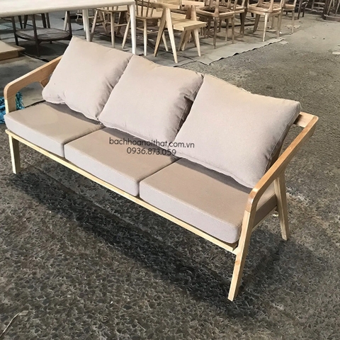 GHẾ SOFA KATAKANA BA GỖ TỰ NHIÊN - SFG36