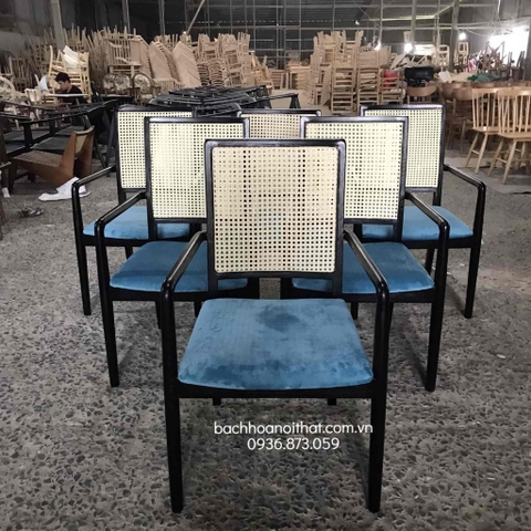 GHẾ ĂN GỖ MILA CÓ TAY - GAG55