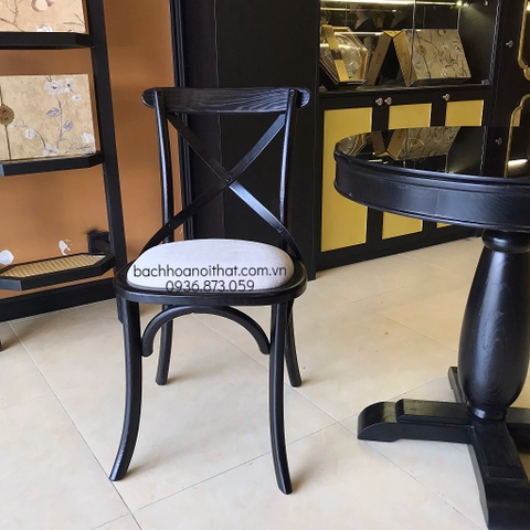 GHẾ ĂN BISTRO GỖ ASH MẶT NỆM - GAG48