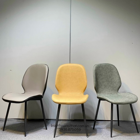 GHẾ NORDIC BỌC DA CHÂN SẮT - ST03