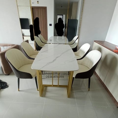 BÀN ĂN MẶT ĐÁ CERAMIC - BAMD19