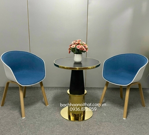 BÀN CAFE CHÂN INOX NHẬP KHẨU - BCF19