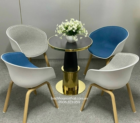 GHẾ HAY CAFE BỌC VẢI CHÂN SẮT