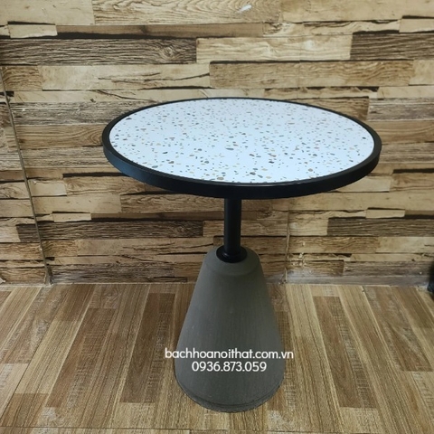 Bàn Cafe Chân Bê Tông Mặt Tròn - BCF74