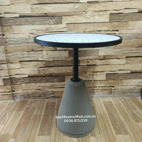Bàn Cafe Chân Bê Tông Mặt Tròn - BCF74