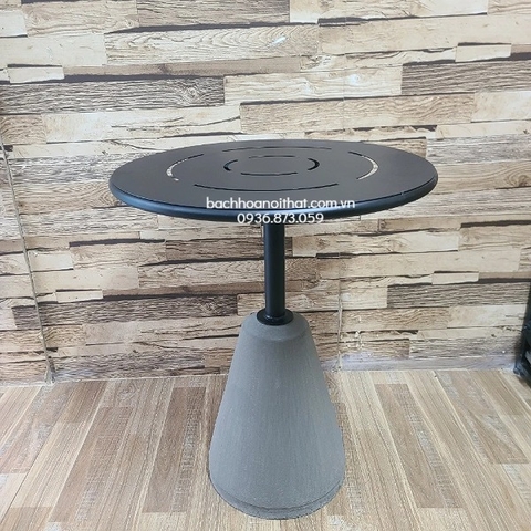 Bàn Cà Phê Chân Đá Mài Mặt Sắt - BCF75