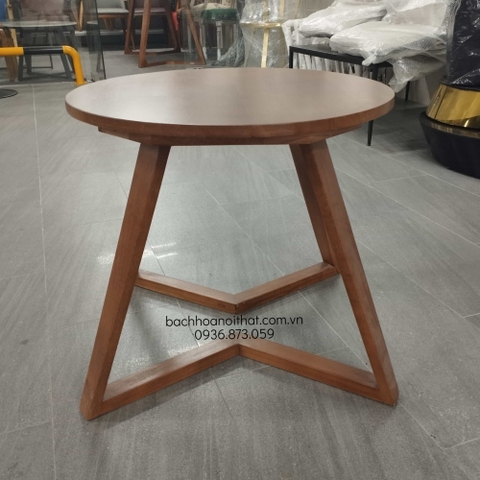 BÀN TRÀ CAFE GỖ CAO SU CHÂN V - BCF35
