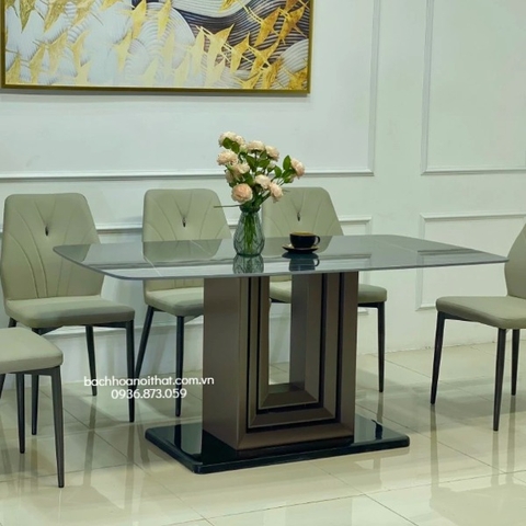 BÀN ĂN NHẬP KHẨU MẶT ĐÁ CHÂN SẮT - BAMD152