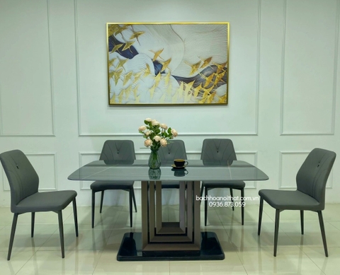 BÀN ĂN NHẬP KHẨU MẶT ĐÁ CHÂN SẮT - BAMD152