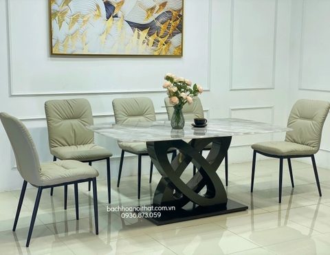 BÀN ĂN MẶT ĐÁ BẠCH NGỌC CAO CẤP - BAMD147