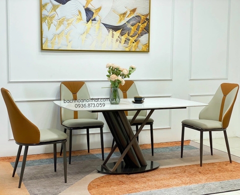 BÀN ĂN MẶT ĐÁ CERAMIC CAO CẤP HIỆN ĐẠI